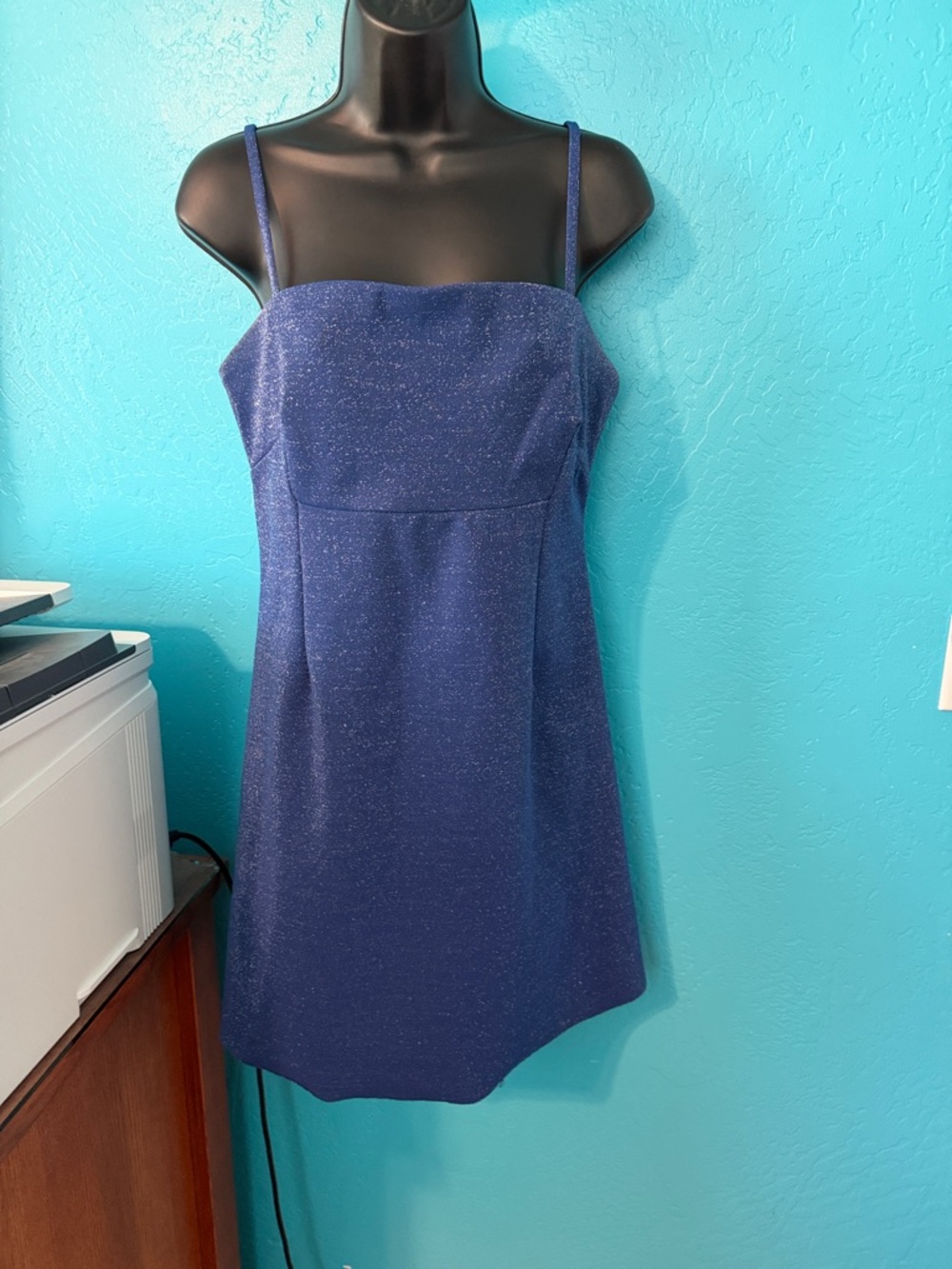 wild fable Sparkle Navy Spaghetti Strap Mini Dress